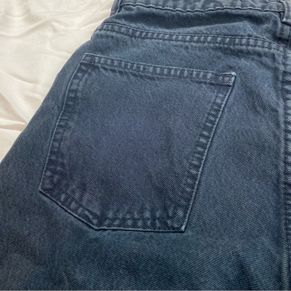 Zara Blue Straight Leg High-waisted Denim Pants 25 - Picture 2 of 4